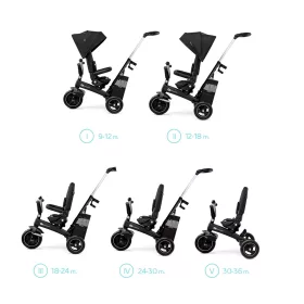 KINDERKRAFT SELECT Easytwist Black, Premium háromkerekű