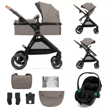 KINDERKRAFT Kombinált babakocsi 3 az 1-ben Esme Sand Beige