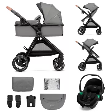   KINDERKRAFT Kombinált babakocsi 3 az 1-ben Esme Moonlight Grey