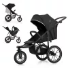KINDERKRAFT Sport és futó babakocsi Helsi2 Black