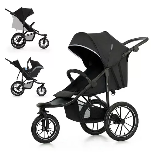 KINDERKRAFT Sport és futó babakocsi Helsi2 Black