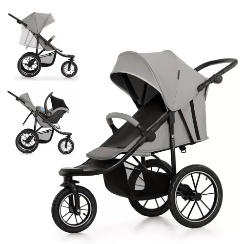 KINDERKRAFT Sport és futó babakocsi Helsi2 Grey
