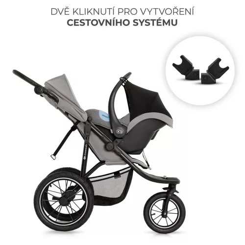 KINDERKRAFT Sport és futó babakocsi Helsi2 Grey
