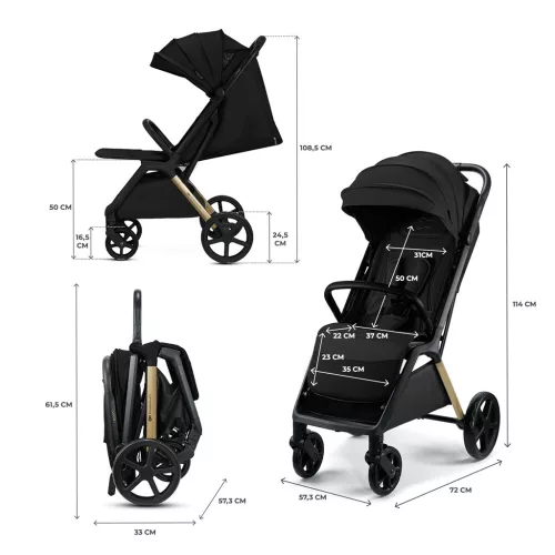 KINDERKRAFT Babakocsi Loom Black