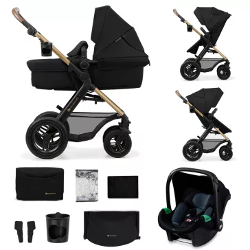 KINDERKRAFT Babakocsi kombi Moov 2 Air 3 az 1-ben Pure Black