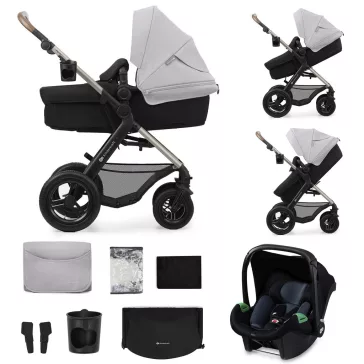   KINDERKRAFT Babakocsi kombinált Moov 2 Air 3 az 1-ben Moonlight Grey