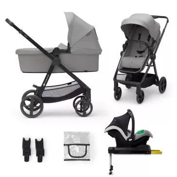   KINDERKRAFT Babakocsi kombinált 4 az 1-ben Newly Classic Grey + Mink PRO
