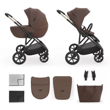   KINDERKRAFT Kombinált babakocsi 2 az 1-ben Prime 3 Velvet Mocca