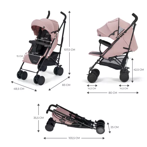KINDERKRAFT Sport babakocsi Siesta Pink Princess