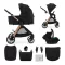 KINDERKRAFT Kočárek kombinovaný Vesto 2 3v1 Black