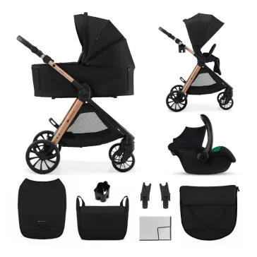 KINDERKRAFT Kočárek kombinovaný Vesto 2 3v1 Black