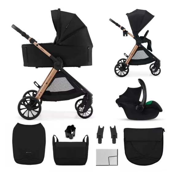 KINDERKRAFT Kočárek kombinovaný Vesto 2 3v1 Black