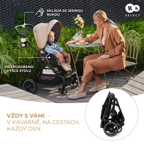 KINDERKRAFT SELECT Sport babakocsi Yoxi Pure Black