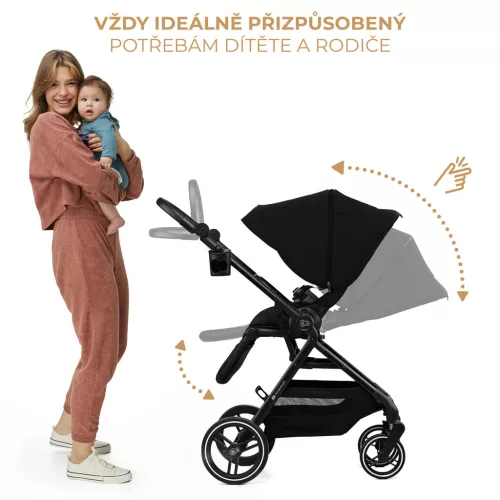 KINDERKRAFT SELECT Sport babakocsi Yoxi Pure Black