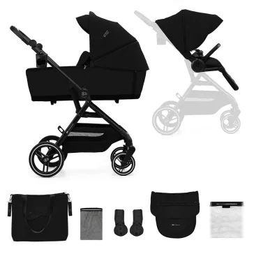 KINDERKRAFT SELECT Yoxi 2v1 Pure Black kombinált babakocsi