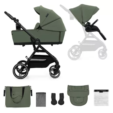   KINDERKRAFT SELECT Yoxi 2v1 kombinált babakocsi Mystic Green