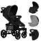 LIONELO Sport babakocsi Annet Plus Black Carbon