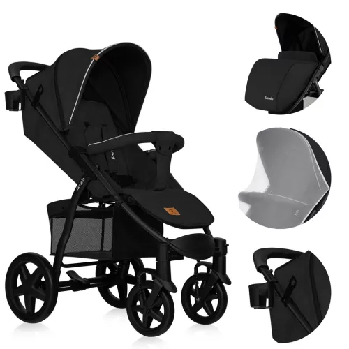 LIONELO Sport babakocsi Annet Plus Black Carbon