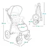 LIONELO Sport babakocsi Annet Plus Black Carbon
