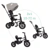 QPLAY Tricikli  Rito air gel (Gumi) Grey, életkor 10-72 hónap
