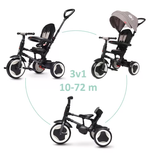 QPLAY tricikli  Rito eva Grey, kor 10-72 hónap