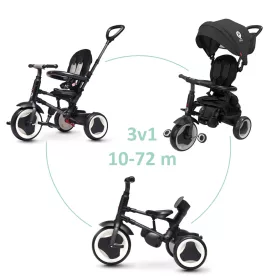 QPLAY Tricikli Rito eva plus Black, életkor 10-72 hónap