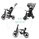 QPLAY tricikli  Rito eva plus Grey, életkor 10-72 hónap