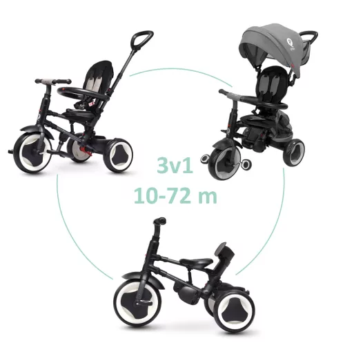 QPLAY tricikli  Rito eva plus Grey, életkor 10-72 hónap