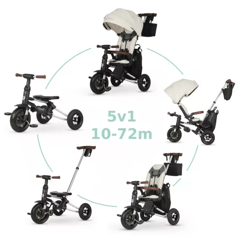 QPLAY Trojkolka Nova Deluxe 5v1 Beige, 10-72 mesiacov