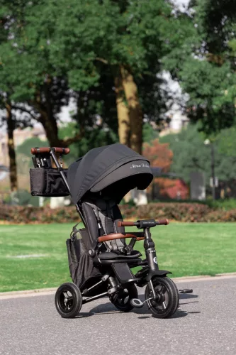QPLAY Trojkolka Nova Deluxe 5v1 Black, 10-72 mesiacov