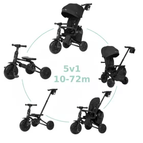 QPLAY Trojkolka Nova Max 5v1 Black, 10-72 mesiacov
