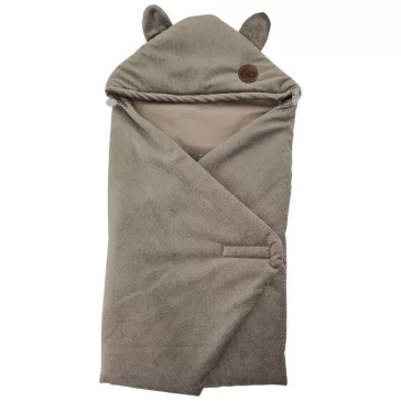   EKO Pamut autósülés lábzsák bársony Dark Beige 110x100cm