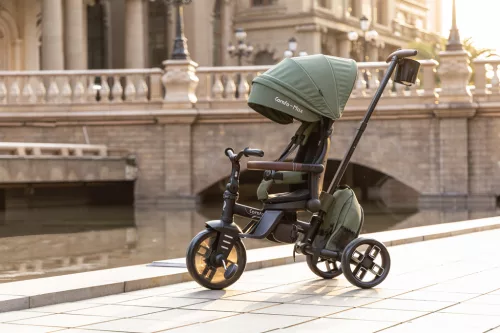 QPLAY Comfo Max Olive Green tricikli, 8 az 1-ben, 10-72 hónapos korig