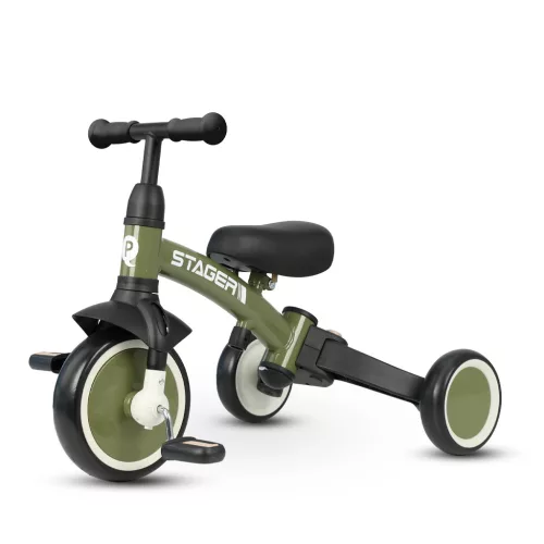 QPLAY Trojkolka Stager 3v1 Green, 2-6 rokov