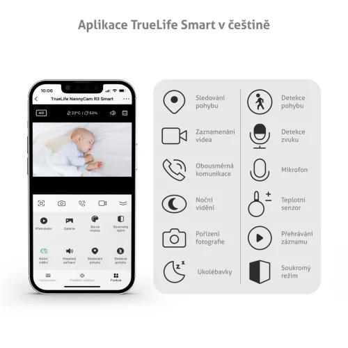 TRUELIFE bébiőr NannyCam R3 Smart
