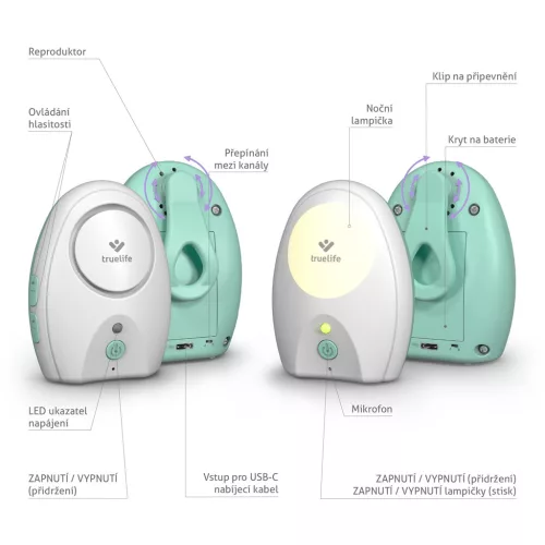 TRUELIFE Bébiőr digitális audio NannyTone VM Pocket