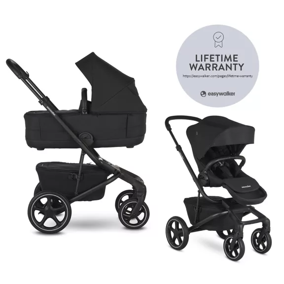 EASYWALKER Kombinált babakocsi Jimmey 2v1 Pepper Black LITE RWS