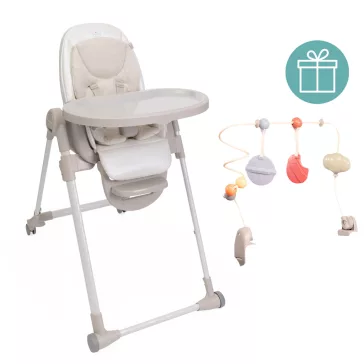   CHICCO Etetőszék Polly Armonia - Mother Pearl + Rainbow Játékív