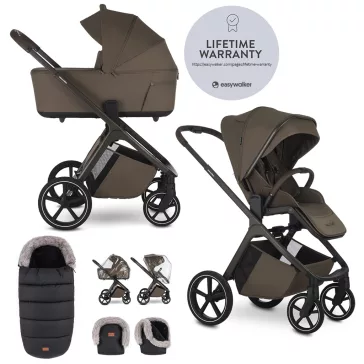  EASYWALKER Babakocsi szett kiegészítőkkel 2 az 1-ben Zoey Go Chestnut Brown XL