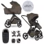 EASYWALKER Babakocsi szett kiegészítőkkel 2 az 1-ben Zoey Go Chestnut Brown XL