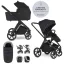 EASYWALKER Babakocsi szett kiegészítőkkel 2 az 1-ben Zoey Go Pure Black XL