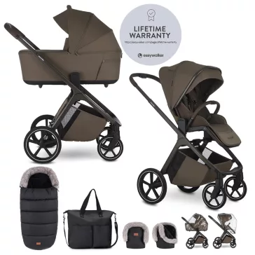   EASYWALKER Babakocsi szett kiegészítőkkel 2 az 1-ben Zoey Go Chestnut Brown XXL Limited