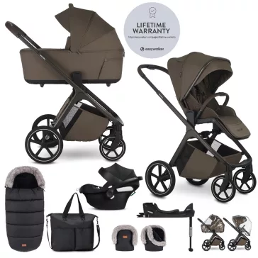   EASYWALKER Babakocsi szett 4 az 1-ben Zoey Go Chestnut Brown XXL Limited + CBX Aton B2 i-Size+Bázis