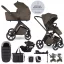 EASYWALKER Babakocsi szett 4 az 1-ben Zoey Go Chestnut Brown XXL Limited + CBX Aton B2 i-Size+Bázis