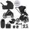 EASYWALKER Babakocsi szett 4 az 1-ben Zoey Go Pure Black XXL Limited + CBX Aton B2 i-Size + Bázis