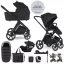 EASYWALKER Babakocsi szett 4 az 1-ben Zoey Go Pure Black XXL Limited + CBX Aton B2 i-Size + Bázis