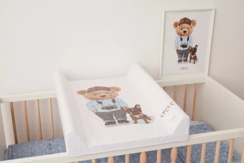 CEBA BABY Pelenkázó alátét 2-szegélyes merev lappal (50x70) Comfort Fluffy Puffy Lea