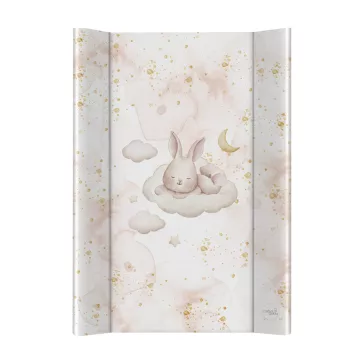   CEBA BABY Pelenkázó alátét 2-szegélyes merev lappal (50x70) Ultra Light Sleepy Bunny
