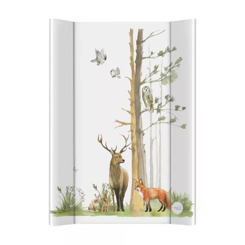 CEBA BABY Pelenkázó alátét 2-szegélyes merev lappal (50x70) Basic Woodland