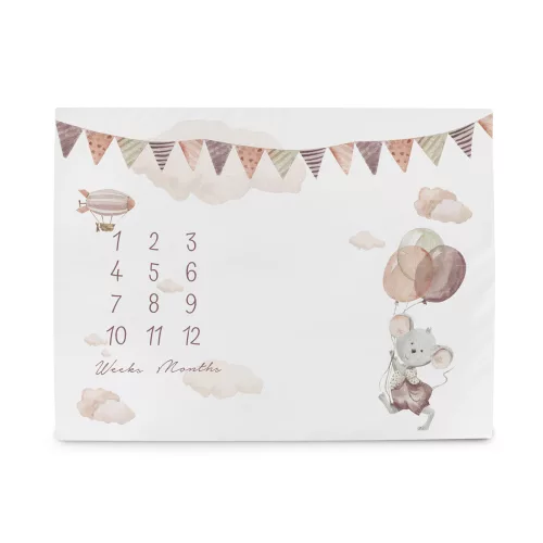 CEBA BABY Fotózáshoz mérföldkő alátét (92x72) Basic Mouse